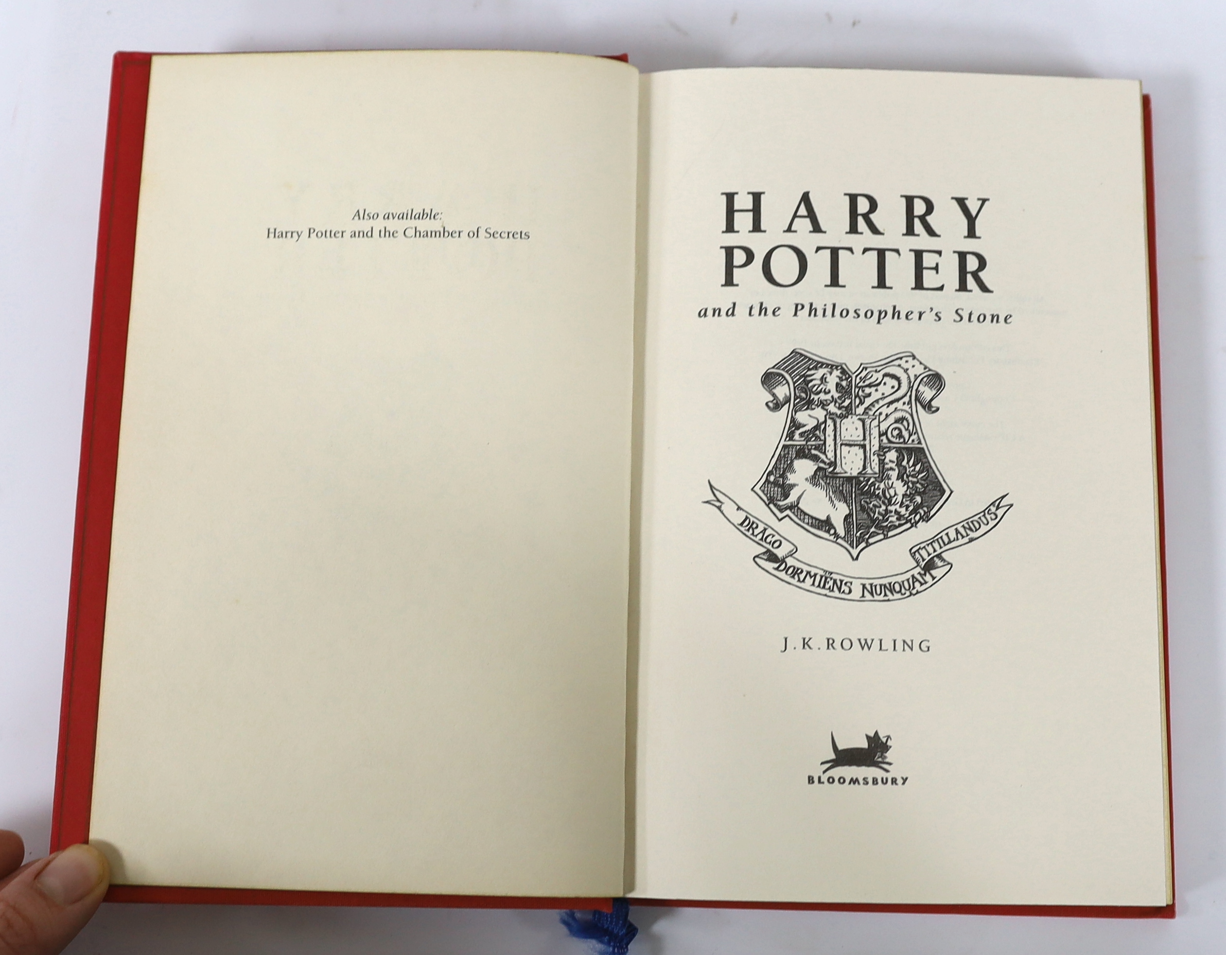 Rowling, J.K - Harry Potter and the Philosopher’s Stone, first deluxe edition, first printing, 1999